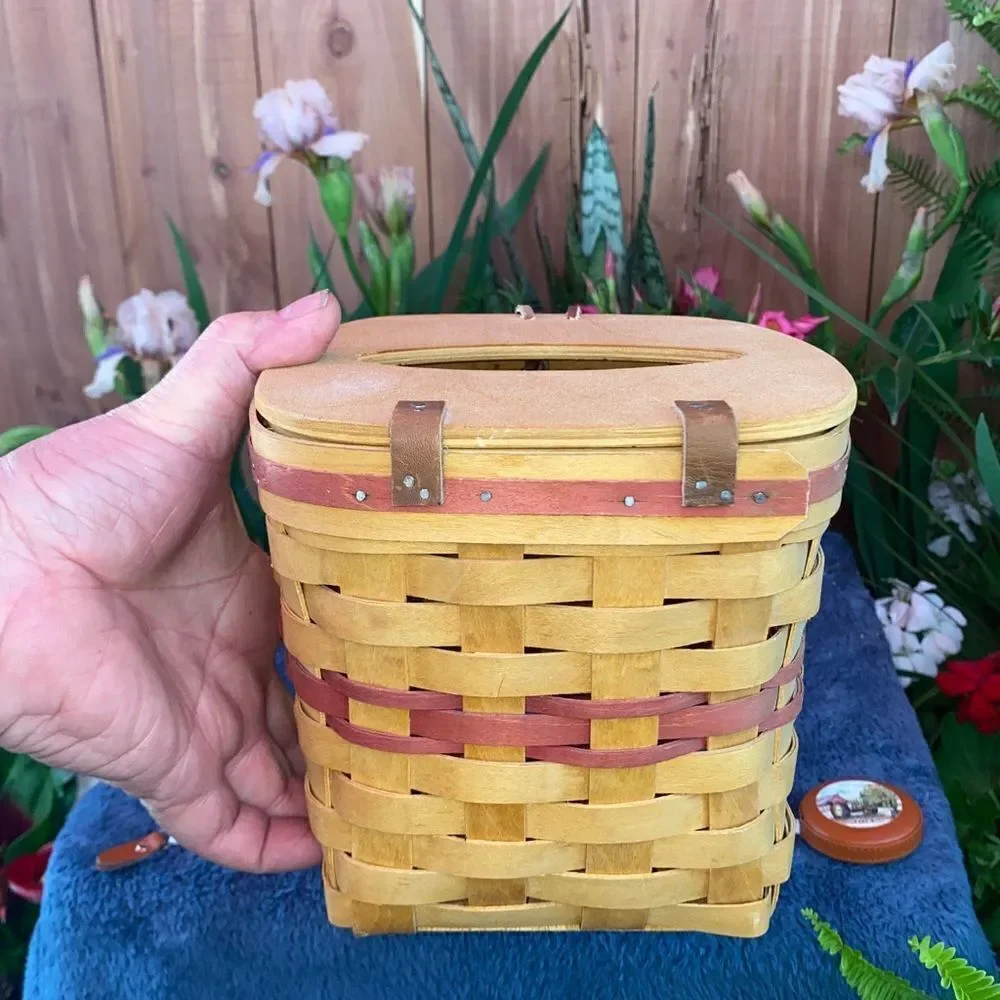 Square tissue holder container by Carnation Baskets